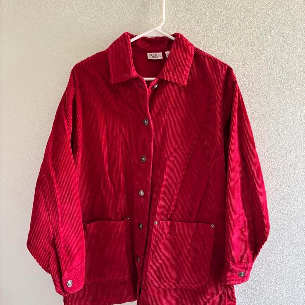 Vintage red heavyweight corduroy chore